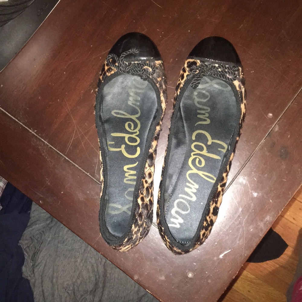 Animal print ballet flats